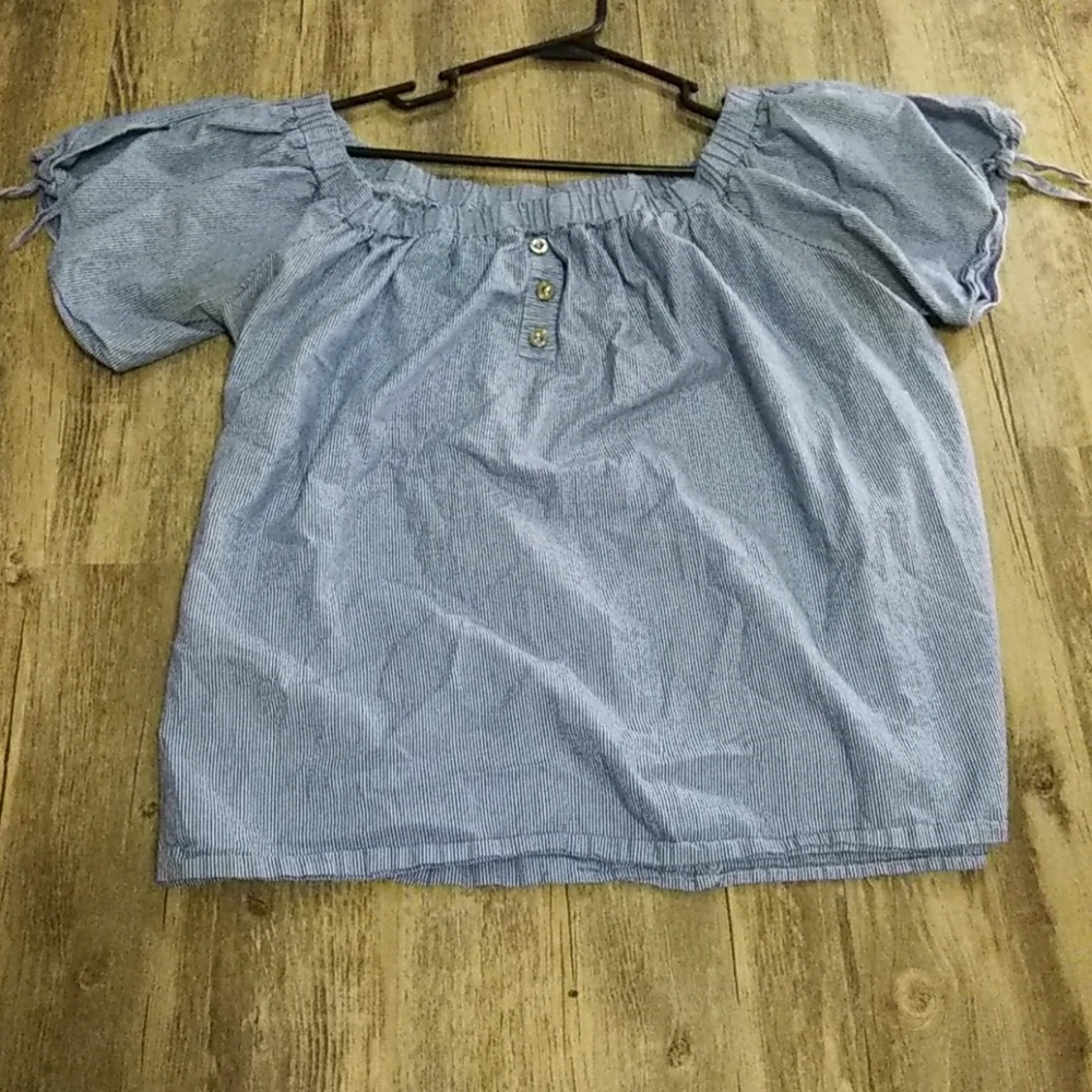 Blue Stripped Blouse Size XL